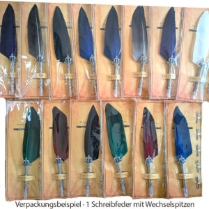 Schreibset - Federhalter mit Naturfeder - für Kalligraphie – Bild 2