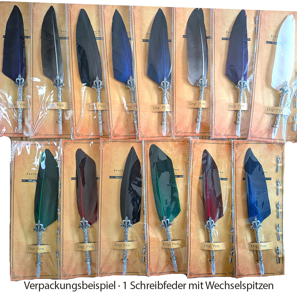 Schreibset - Federhalter mit Naturfeder - für Kalligraphie