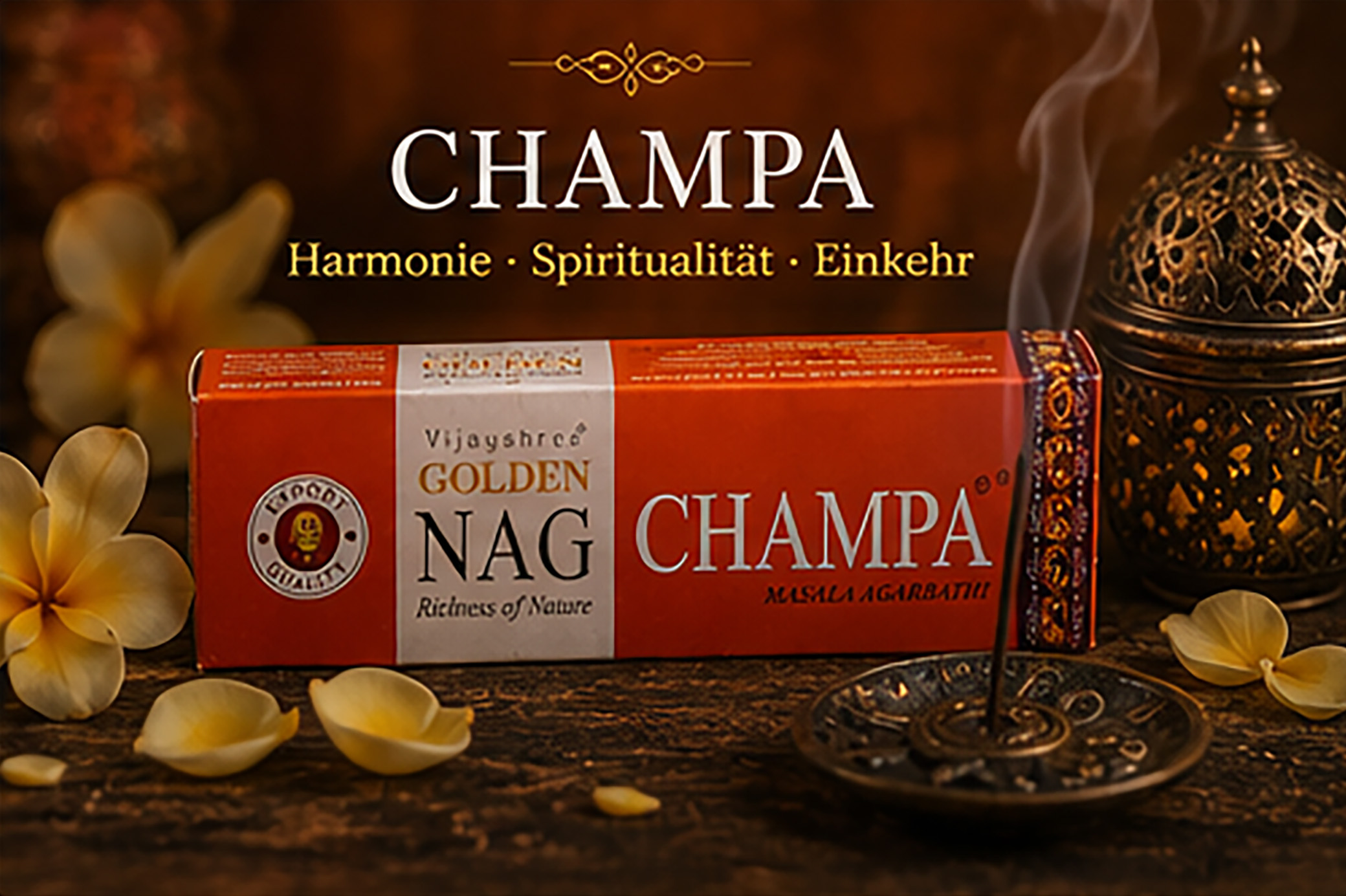 Räucherstäbchen-Golden NAG-Champa