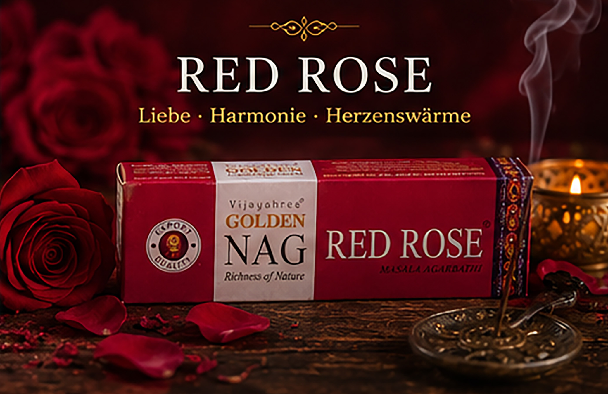 Räucherstäbchen-Golden NAG-Red Rose