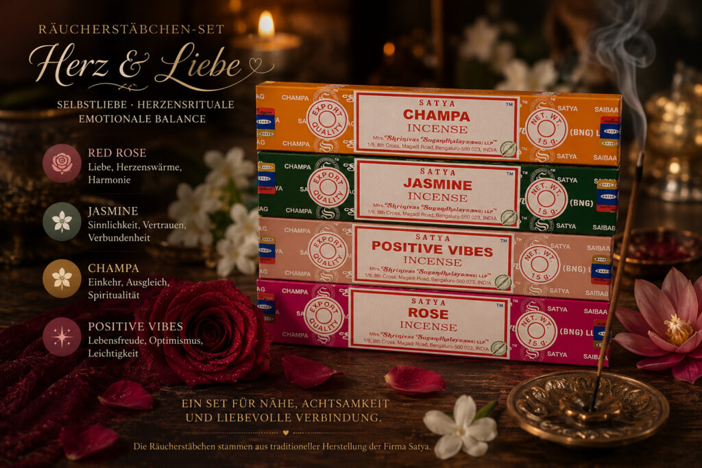Räucherstäbchen-Set „Herz & Liebe“