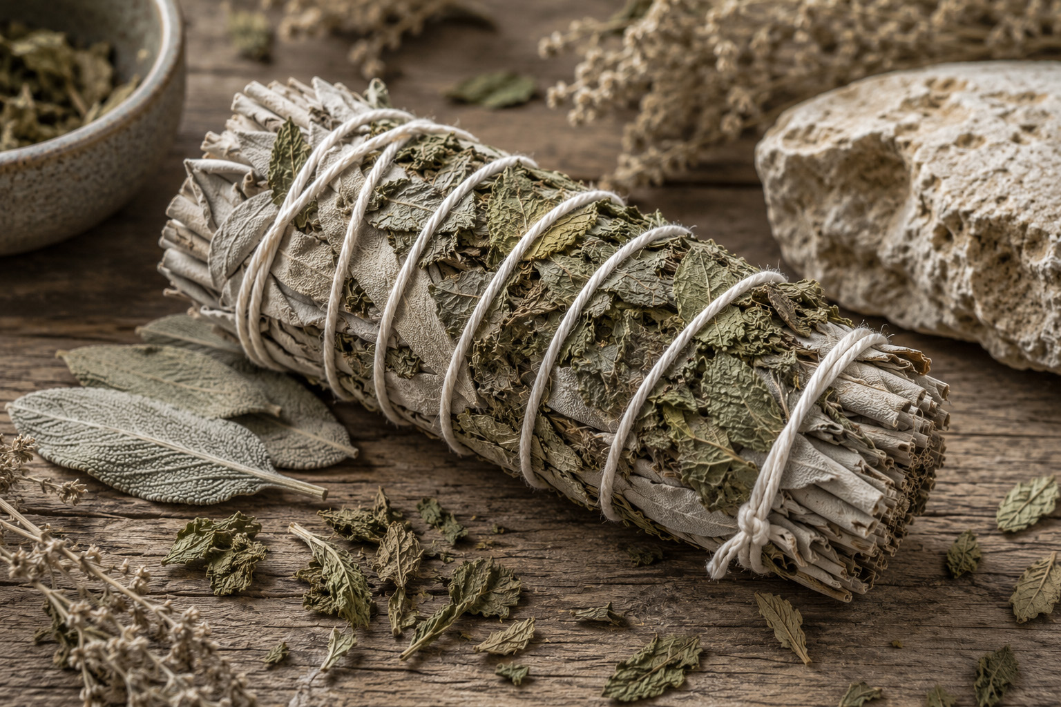 🌿 Räucherbündel – Weißer Salbei & Minze
