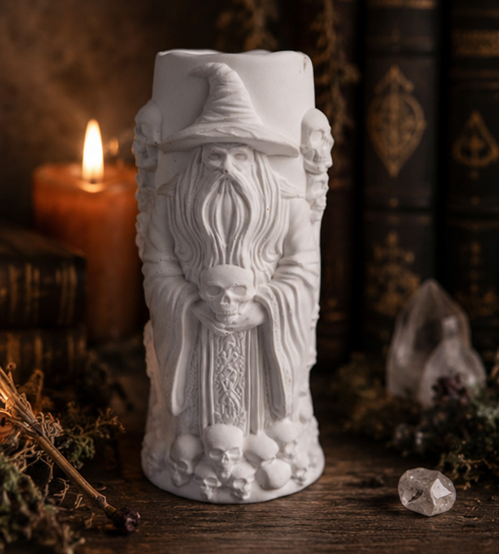 🧙♂️ Zauberer – Kerzenständer & Räucherstäbchenhalter | Weisheit · Schutz · Erkenntnis