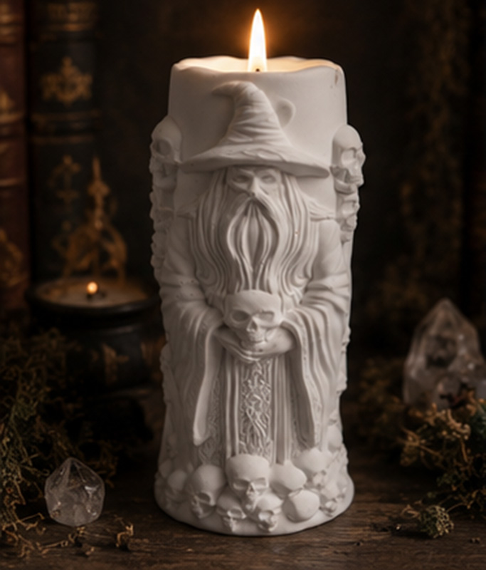 🧙‍♂️ Zauberer – Kerzenständer & Räucherstäbchenhalter | Weisheit · Schutz · Erkenntnis