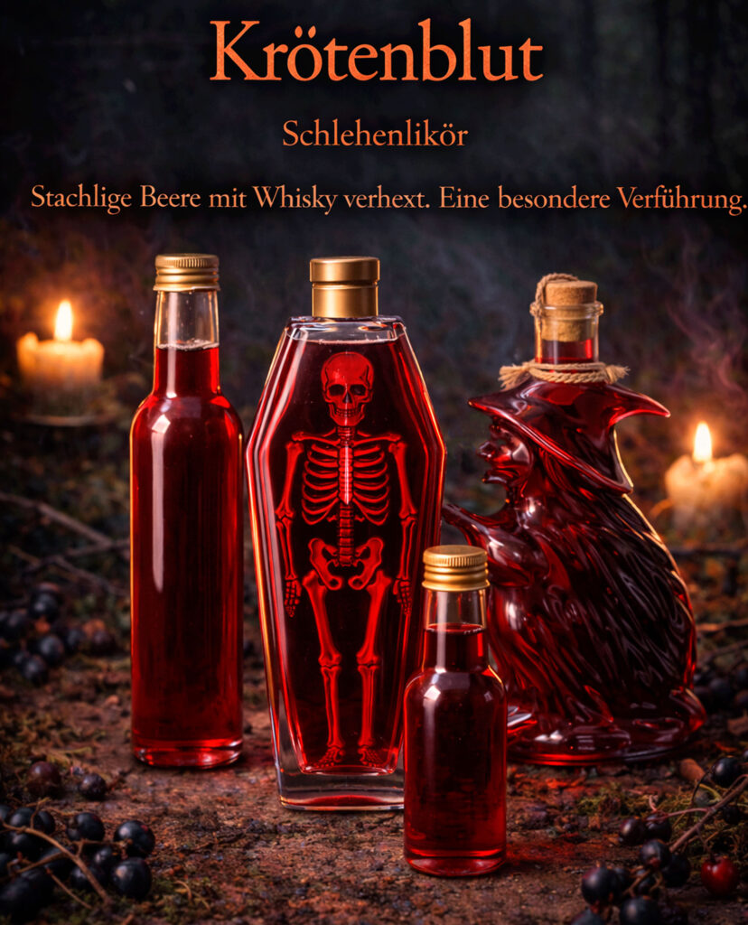 Krötenblut – Schlehenlikör 20 % Vol.