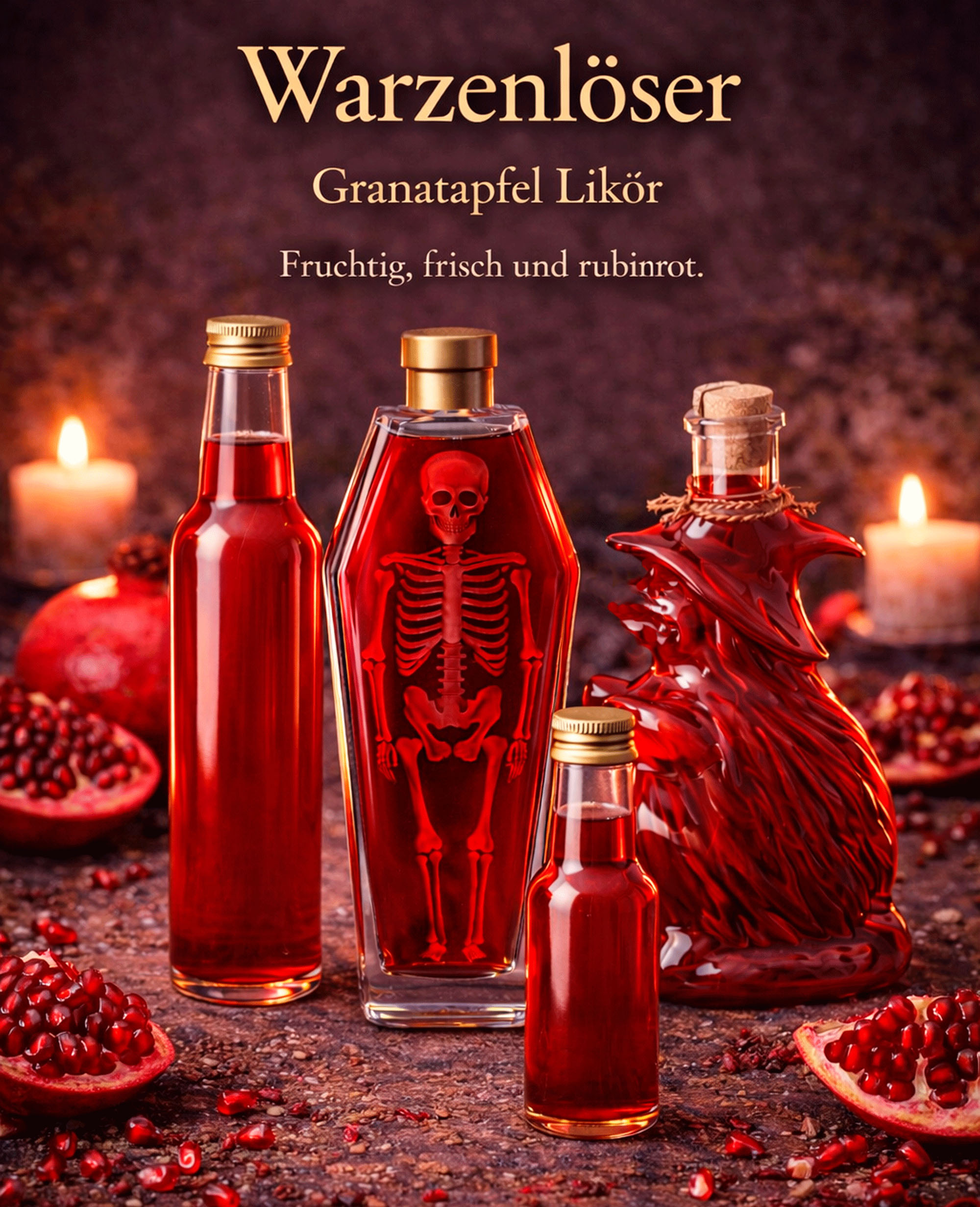 Warzenlöser – Granatapfel-Likör 18 % Vol.