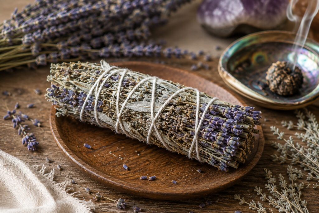 🌿 Räucherbündel – Blauer Salbei & Lavendel