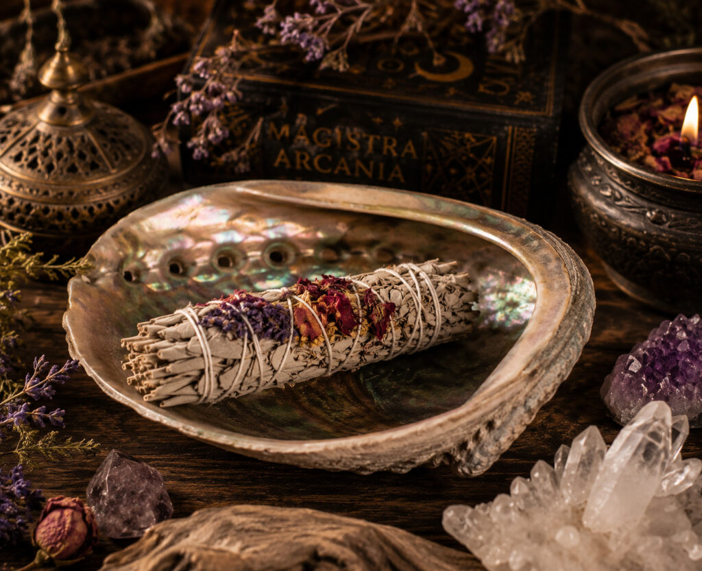 🐚 Naturschale für Räucherwerk, Kristalle & Rituale