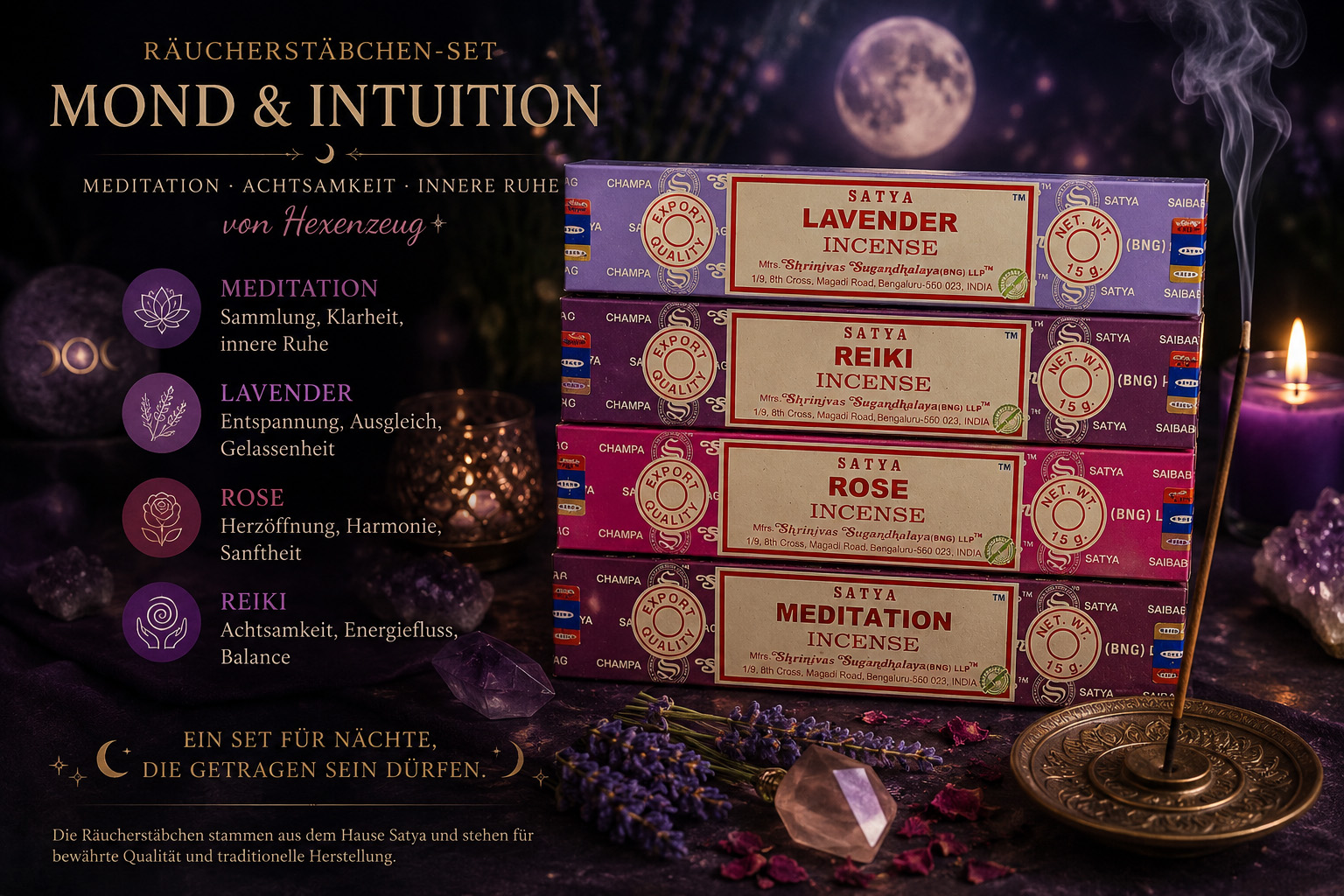 📦Räucherstäbchen-Set „Mond & Intuition“