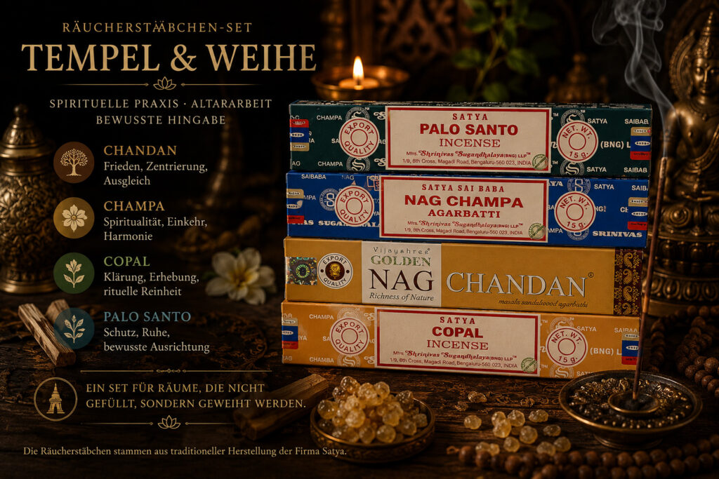 📦Räucherstäbchen-Set „Tempel & Weihe“