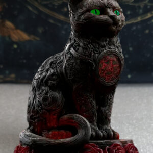 Zauberkatze „Rosalia“ – Hüterin des Herzens-Katze-auf-Rosen