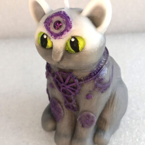 Zauberkatze „Runa“ – Hüterin der alten Zeichen-Katze-mit-Pentagramm
