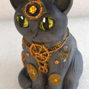 Zauberkatze „Runa“ – Hüterin der alten Zeichen-Katze-mit-Pentagramm