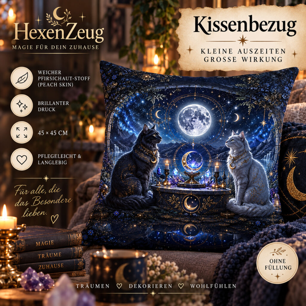 Kissenbezug „Altarkatzen“ 45 × 45 cm
