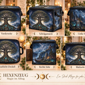 Große Aufbewahrungsbox „Weltenbaum“ 40 × 30 × 30 cm – exklusives Hexenzeug-Design – Bild 7
