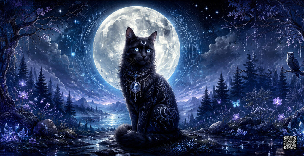 461-Duschtuch Mondkatze76x152cm