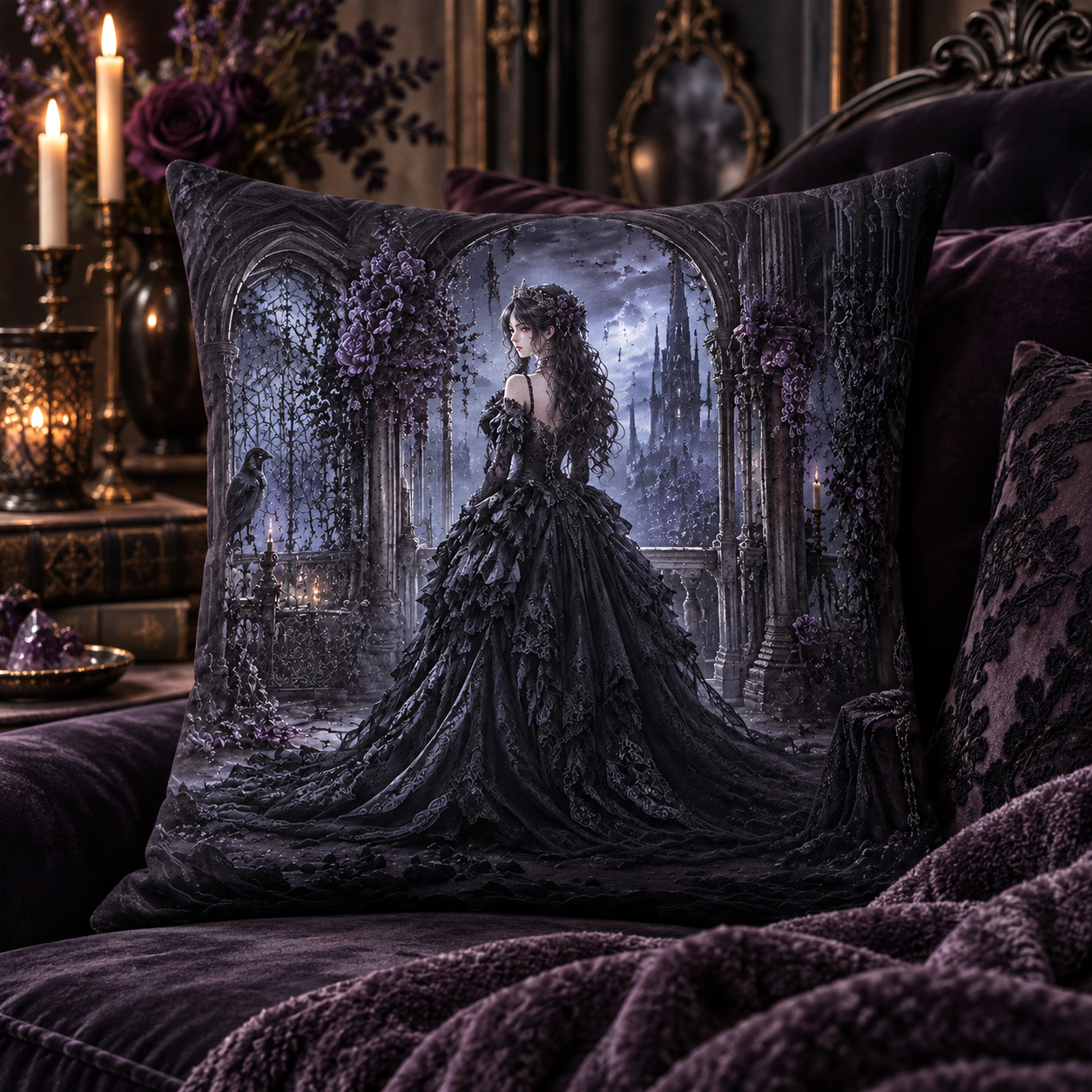 Gothik Prinzessin Kissenbezug 45x45