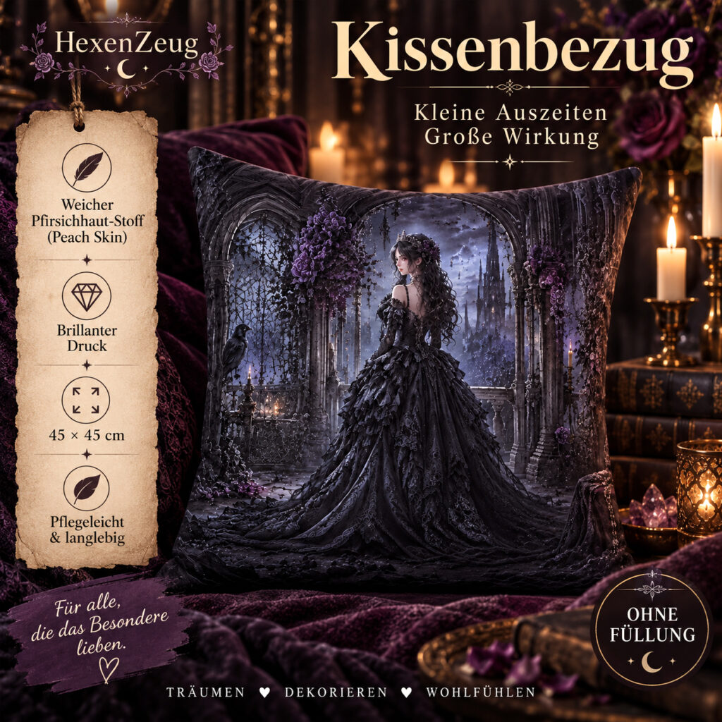 Gothic-Prinzessin Kissenbezug 45x45