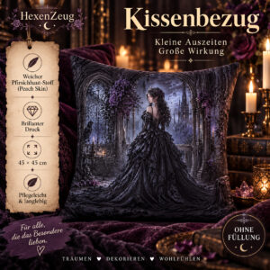 Gothic-Prinzessin Kissenbezug 45x45