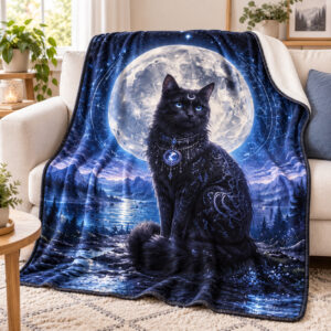 Kuscheldecke Mondkatze
