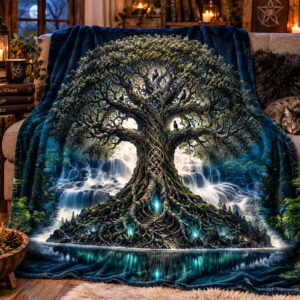 Yggdrasil-Weltenbaum-Kuschel-Decke 150x200