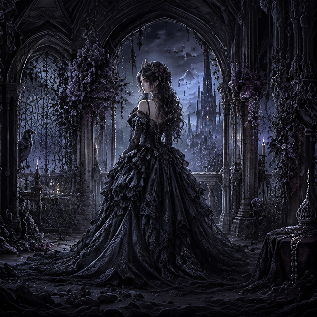 Gothic-Prinzessin Kissen-45x45cm