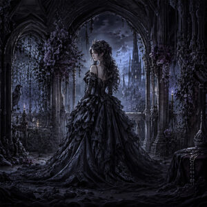 Gothic-Prinzessin Kissen-45x45cm
