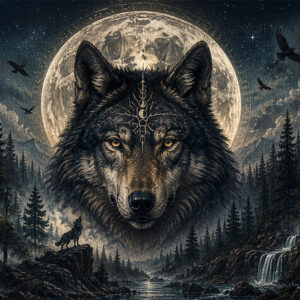 Badetuch Wolf 80x160cm