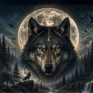 Wolf Kissen-45x45cm