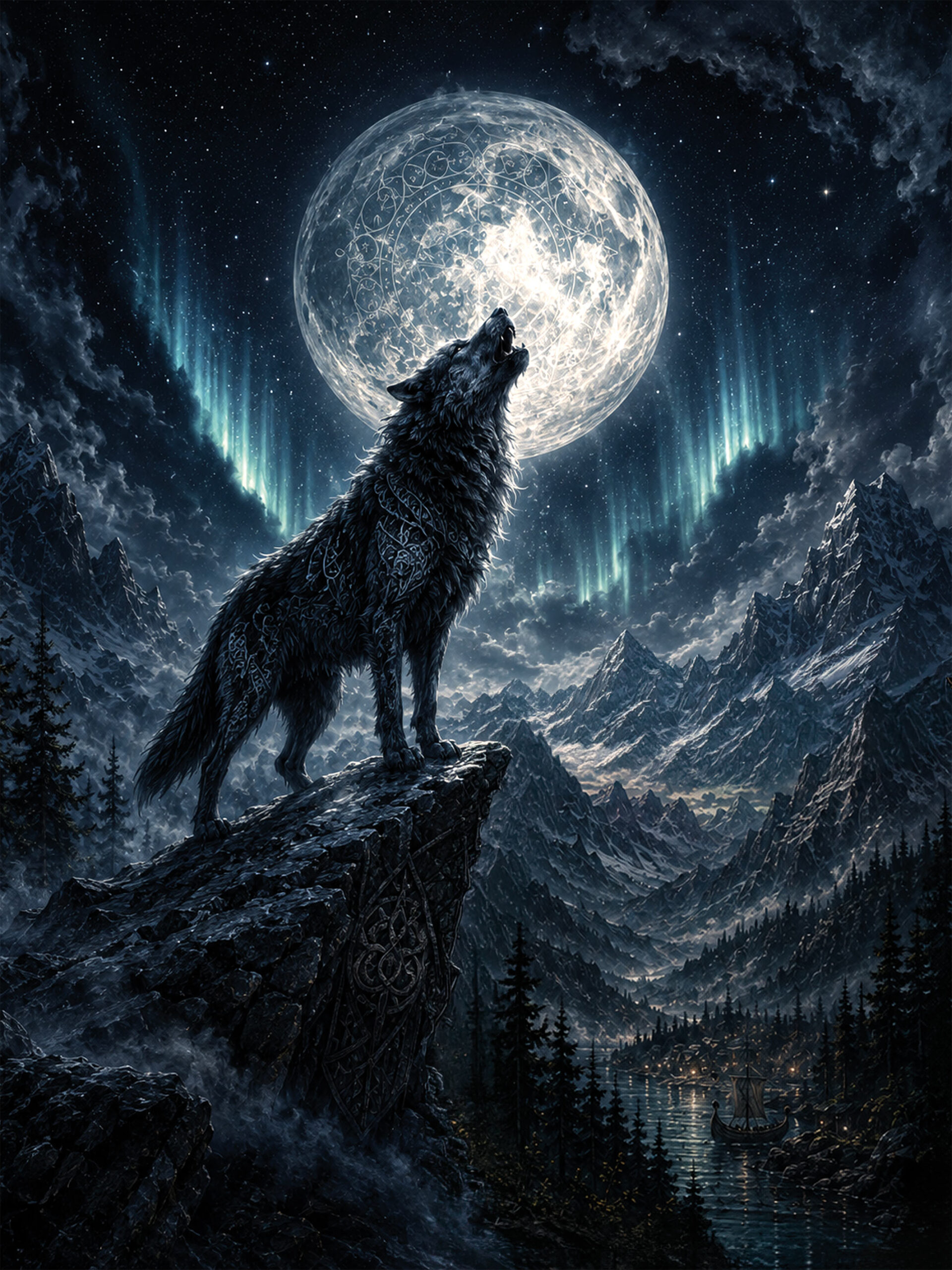 Wolf Kuschel-Decke 150x200