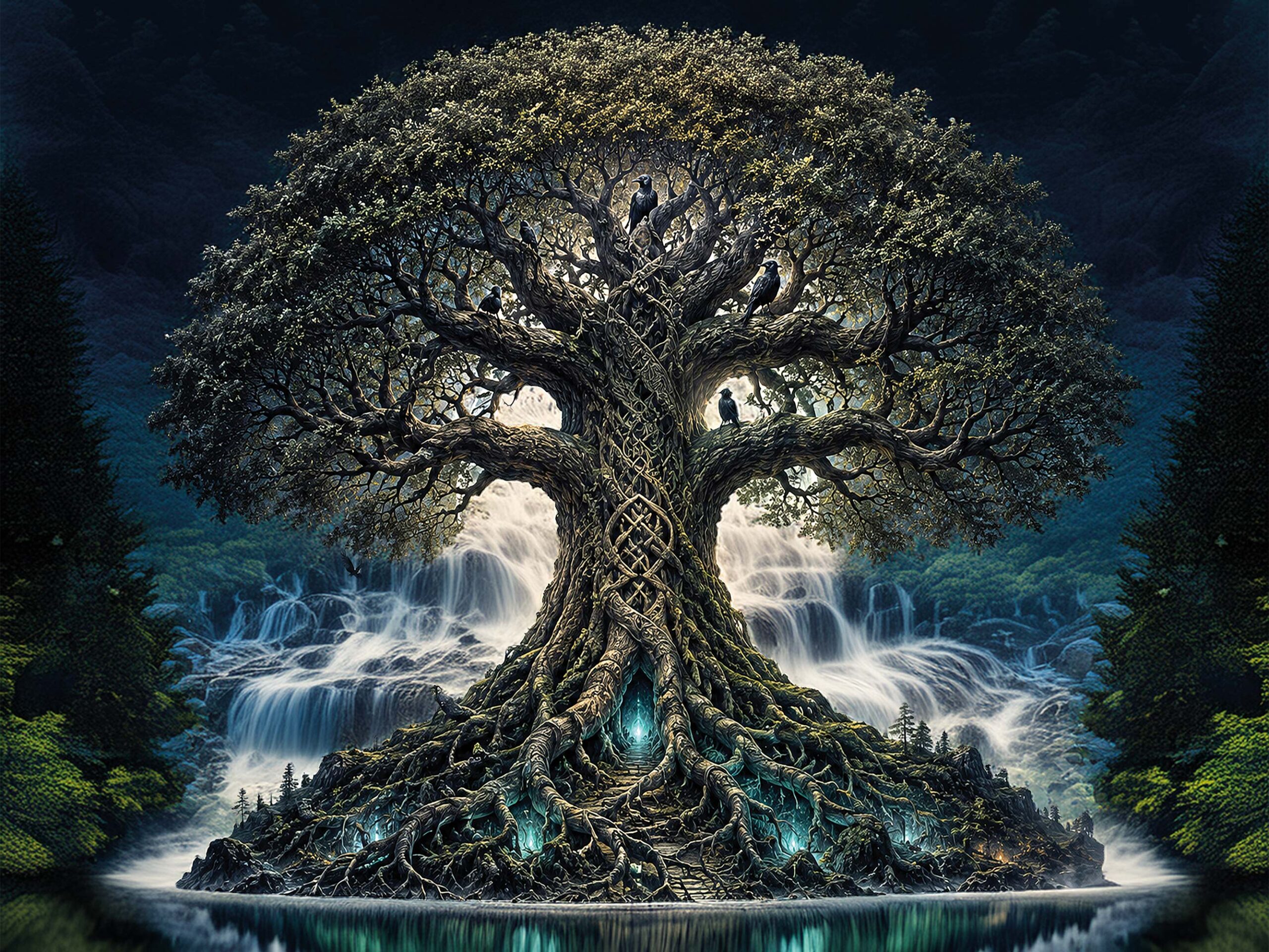 Ygdrasil-Kuschel-Decke 150x200